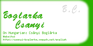 boglarka csanyi business card